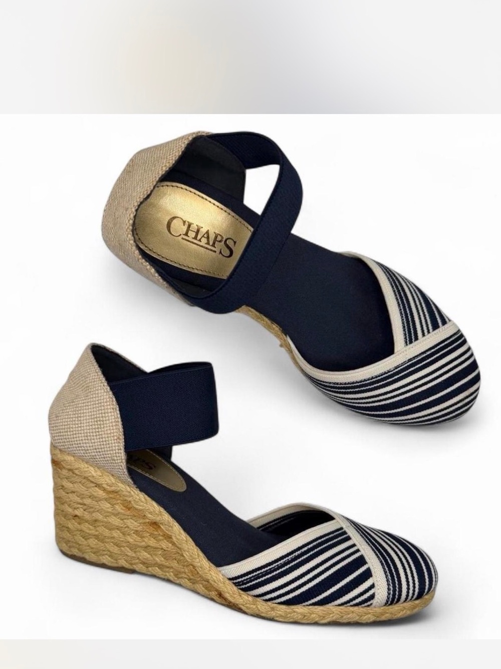 Chaps Womens Espadrille Wedge Sandals